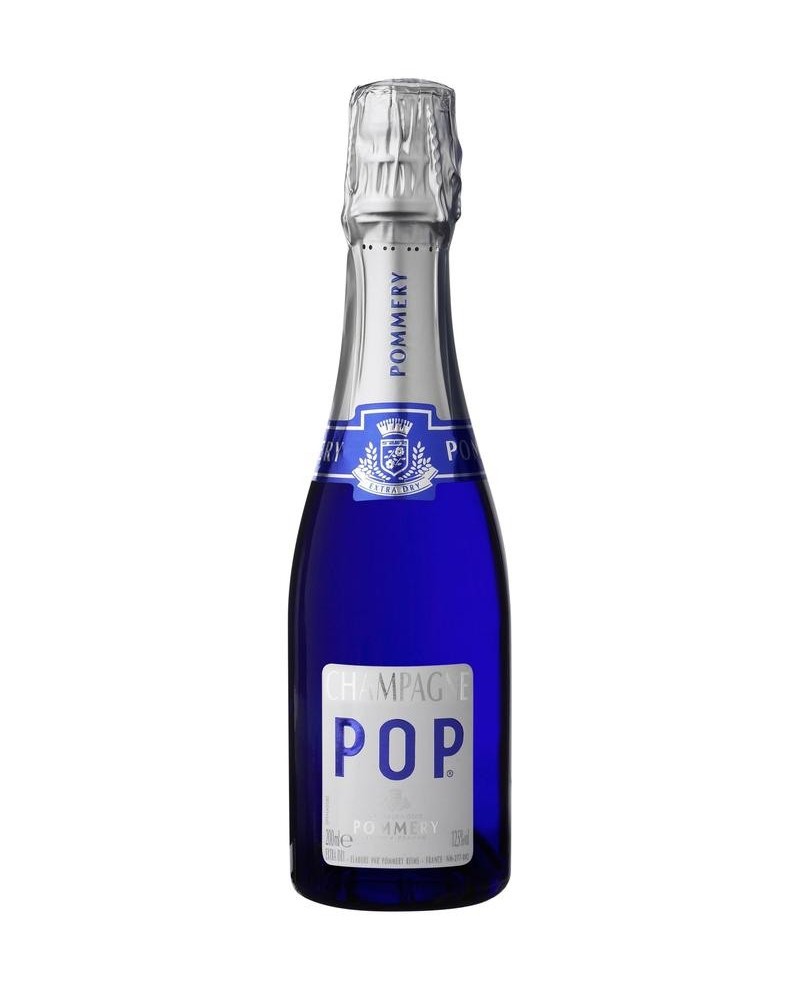 Pommery Champagne Blue Pop Extra Dry Mini Bottle 187ml - 