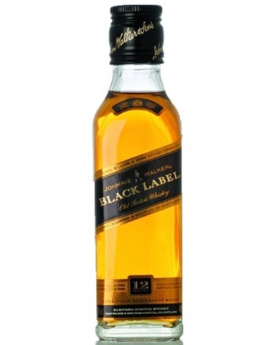 Johnnie Walker Scotch Black Label mini bottles 12pk (50ml) - 