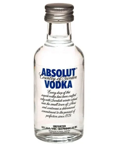 Absolut Vodka 12 mini bottles 50ml - 