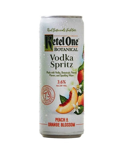 Ketel One Botanical Vodka Spritz Peach & Orange Blossom 12 Cans 355ml - 
