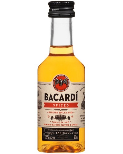 Bacardi Rum Spiced American Oak 10 Mini Bottles 50ml - 
