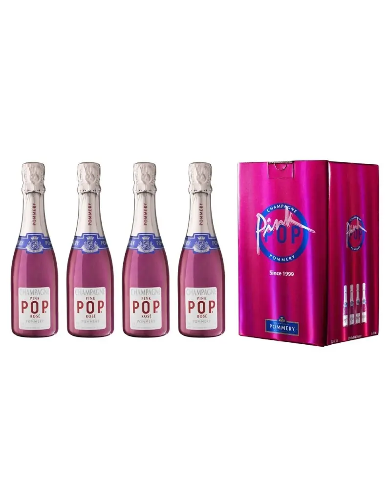 Pommery Champagne Pink Pop 4PK 187ml - 