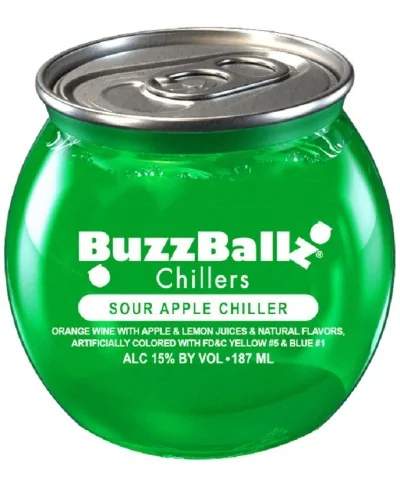 Buzzballz Chillers Sour Apple Chiller Mini Bottles 12pks (187ml) - 