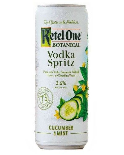 Ketel One Botanical Vodka Spritz Cucumber & Mint 355ml (12Pk Cans) - 