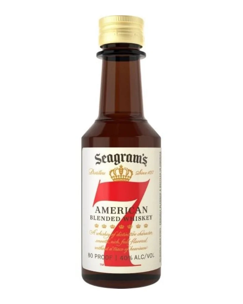 Seagram's 7 Crown Blended Whiskey 24 Mini Bottles 50ml - 