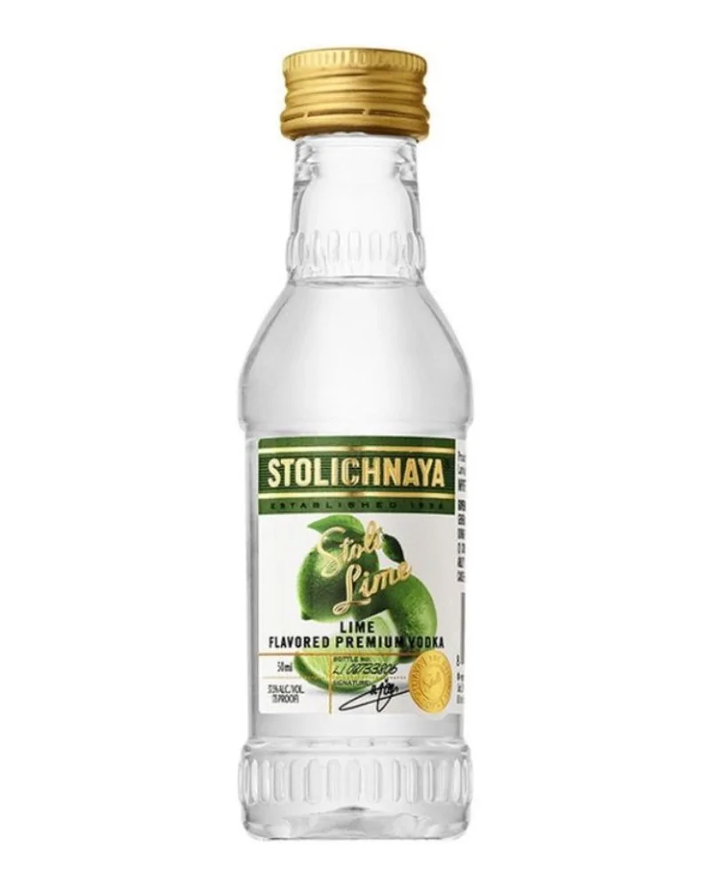 Stolichnaya Vodka Lime 24 Mini Bottles 50ml - 