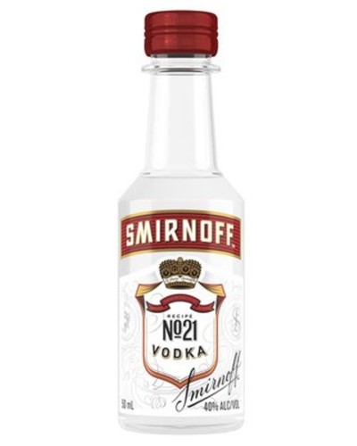 Smirnoff No.21 Premium Vodka 80 Proof 20 Mini Bottles 50ml - 