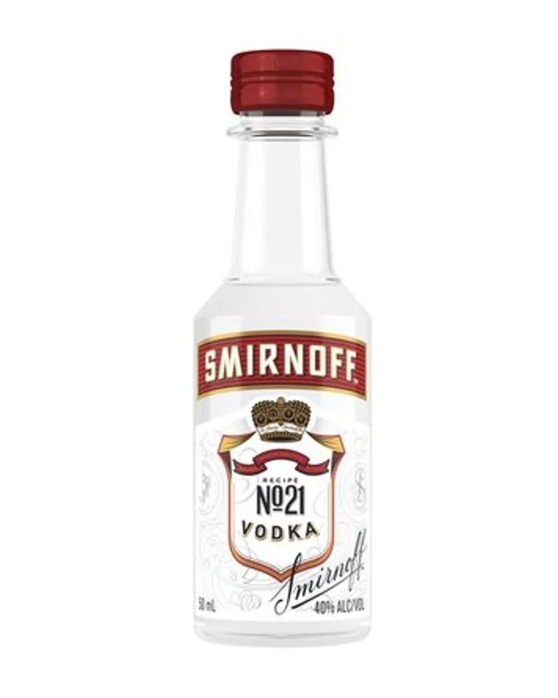 Smirnoff No.21 Premium Vodka 80 Proof 20 Mini Bottles 50ml - 