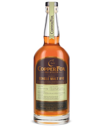 Copper Fox Distillery Sassy Single Malt Rye Whisky 750ml - 