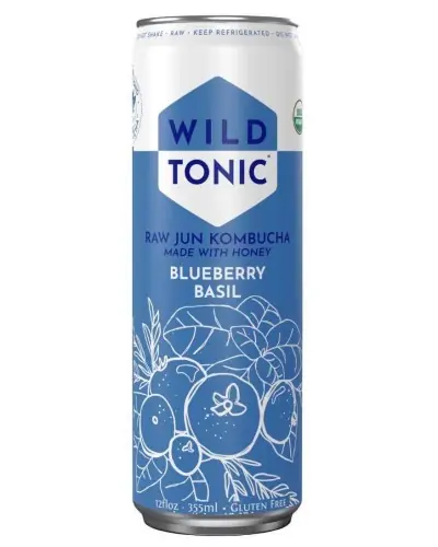 Wild Tonic Blueberry Basil Jun Kombucha 355ml - 