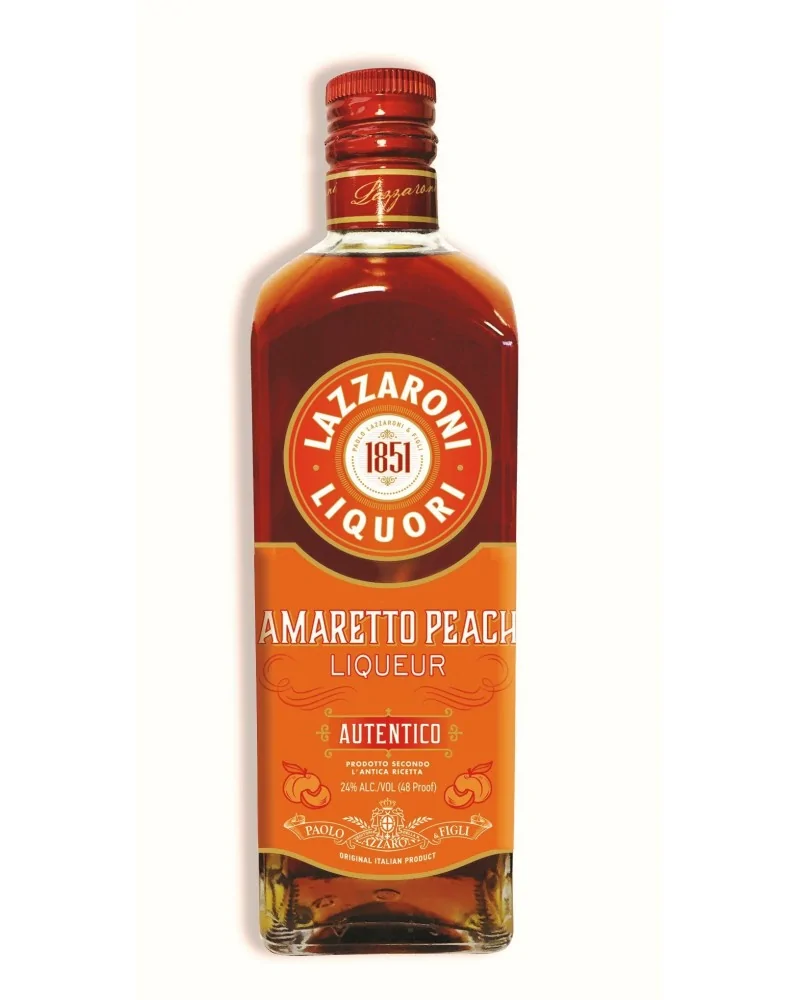 Lazzaroni Autentico Amaretto Peach Liqueur 750ml - 