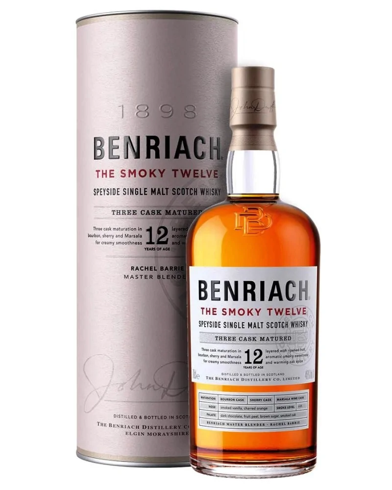 BenRiach 12 Years Old The Smoky Twelve Three Cask 750ml - 