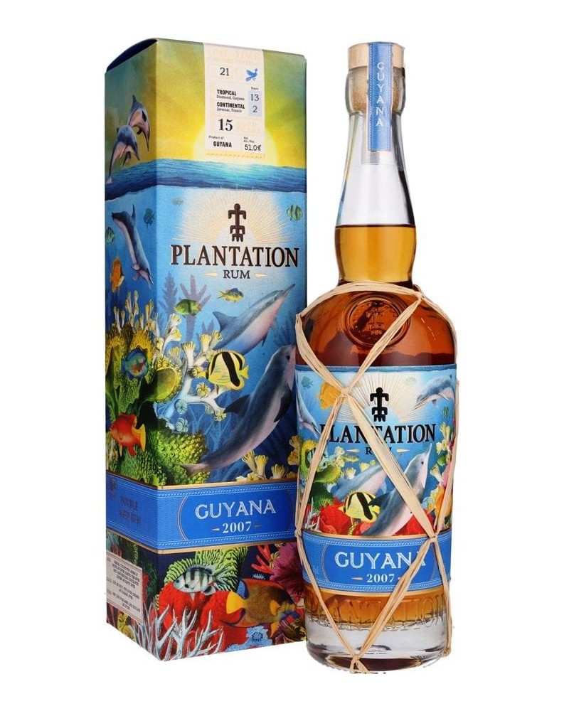 Plantation Rum 15 Years Old 2007 Guyana Double Aged Rum 750ml - 