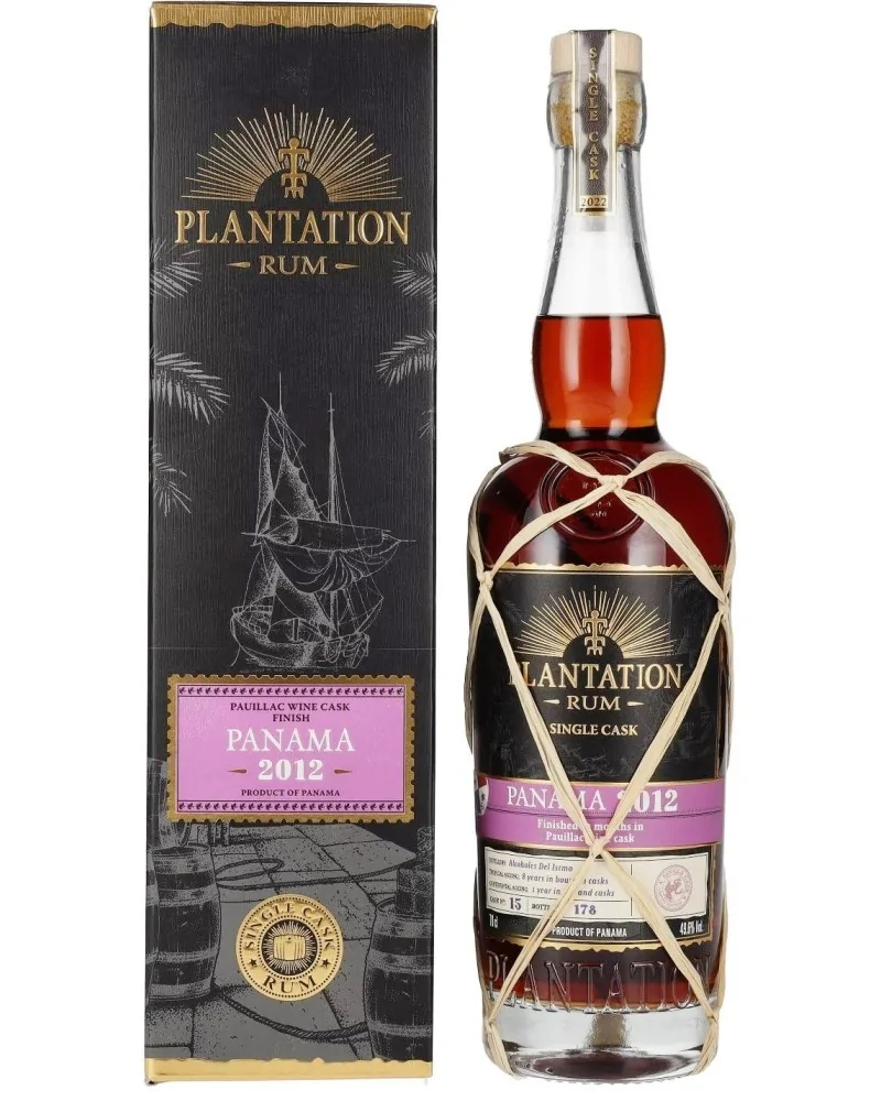 Plantation Panama 2012 Pauillac Wine Cask Single Rum 750ml - 