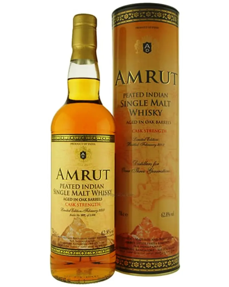 Amrut Indian Peated Single Malt Whisky Unchill 750ml