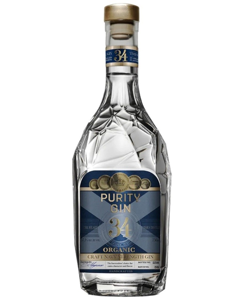 Purity 34 Craft Navy Strength Organic Gin 750ml Purity 34 Craft Navy Strength Organic Gin 750ml