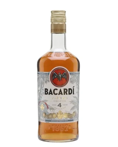 Bacardi Rum Anejo Cuatro 750ml - 