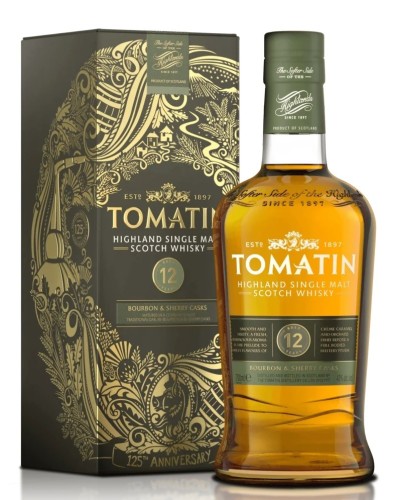 Tomatin 12 Year Aged Bourbon & Sherry Casks Highland Single Malt Scotch Whisky 750ml