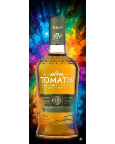 Tomatin 12 Year Aged Bourbon & Sherry Casks Highland Single Malt Scotch Whisky 750ml